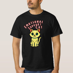 Camiseta Gato de Apoio Emocional Ilustração de Conforto Fof