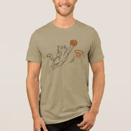 Camiseta Gato de Arremesso Engraçado e Fofo