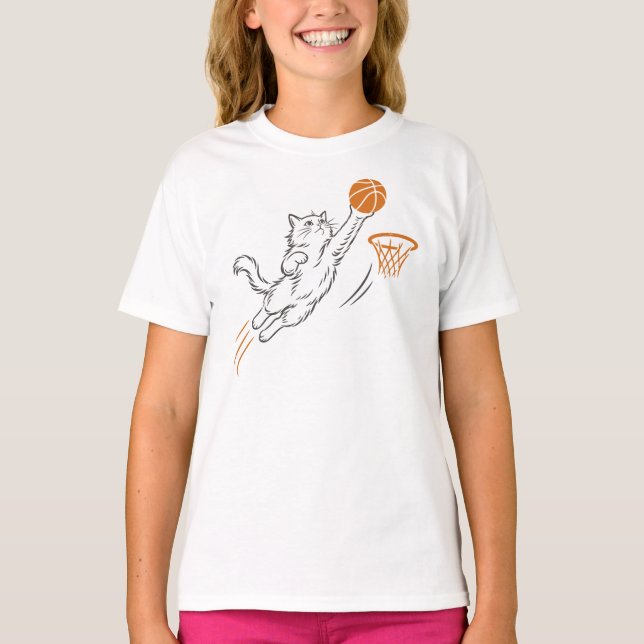 Camiseta Gato de Arremesso Fofo e Divertido (Frente)