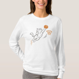 Camiseta Gato de Arremesso Fofo e Divertido