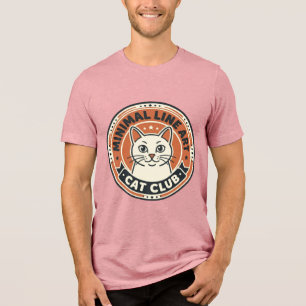 Camiseta Gato de Arte de Linha Minimal Presente para Amante