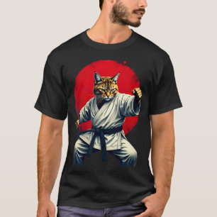 Camiseta Gato de Arte Marcial Japonês Judô Karatê