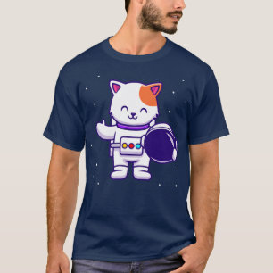 Camiseta Gato de Astronauta Gelado com Capacete