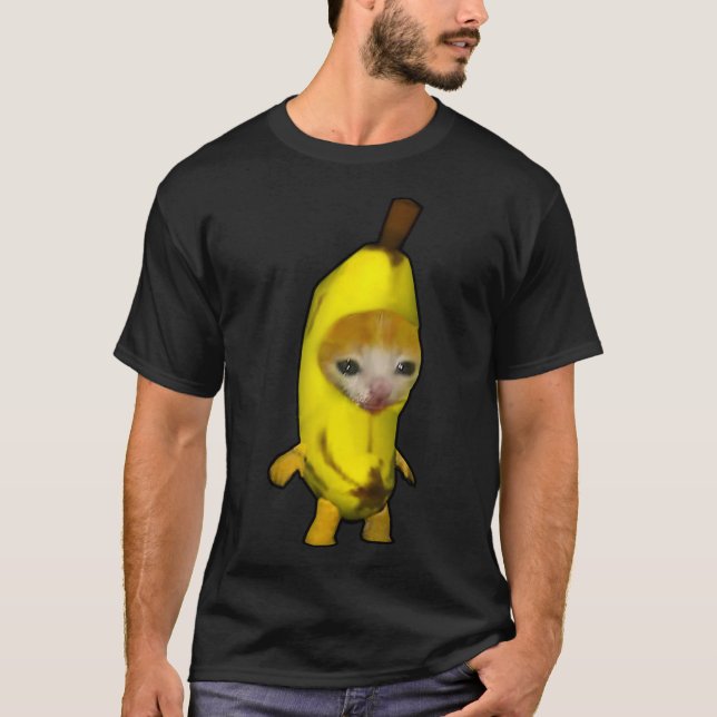 Camiseta Gato de Banana Feliz Bananacat Meme Kitty Cat Lov (Frente)