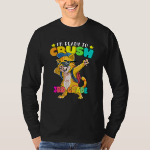 Camiseta Gato De Banho Do 3º Grau Para Meninas Da Escola