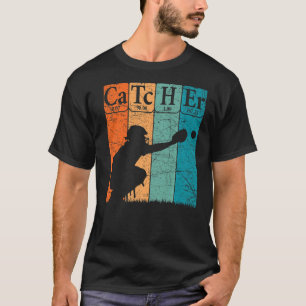 Camiseta Gato de Baseball com Elementos de Mesa Periódicos