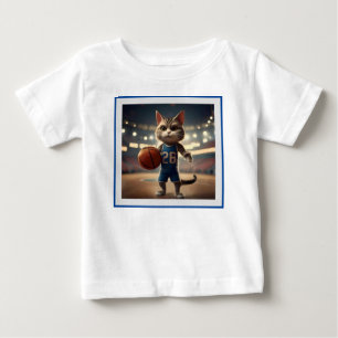 Camiseta Gato de basquete,