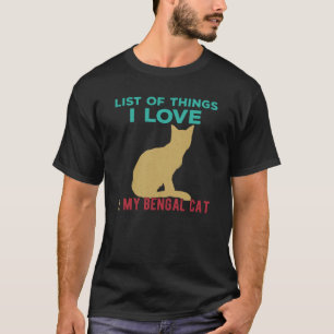 Camiseta Gato de Bengala Engraçado