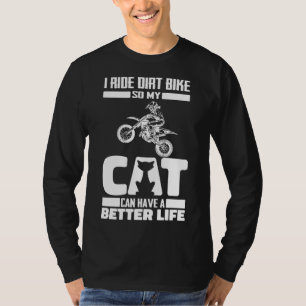 Camiseta Gato De Bicicleta Dirt - Supermoto Motocross Biker