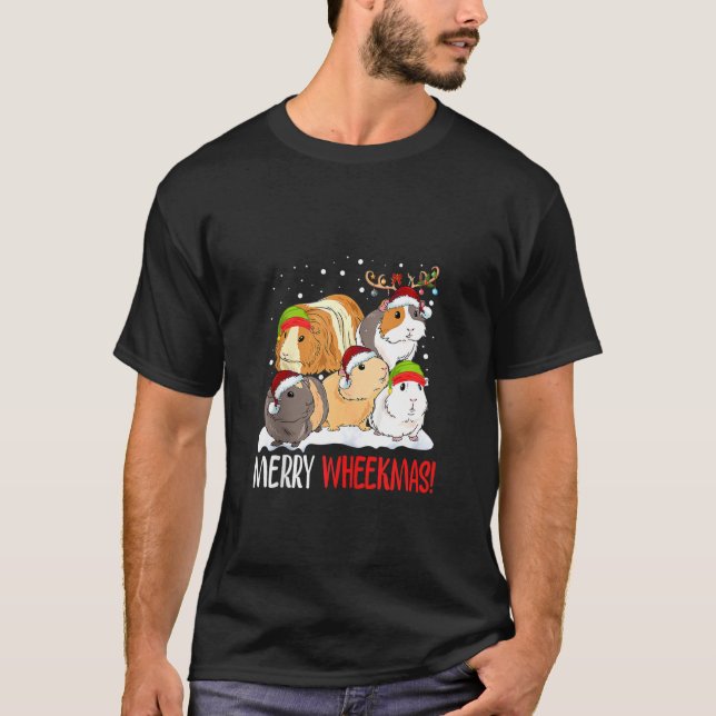 Camiseta Gato-de-bico-branco Feliz de Natal (Frente)