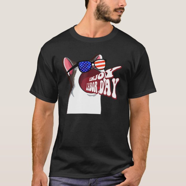 Camiseta Gato de Boca Larga Meme Aproveite o Dia do Trabalh (Frente)