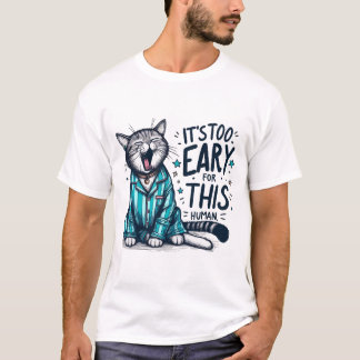 Camiseta Gato de bocejo de pijama