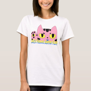 Camiseta Gato De Bolso De alienígena Deixa Divertir-Se
