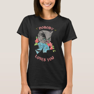 Camiseta Gato De Bons Animais Ninguém Te Ama Citar Kitten