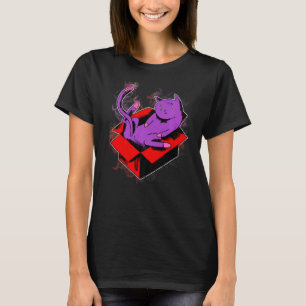 Camiseta Gato De Brinquedo De Caixa De Cartão De Água