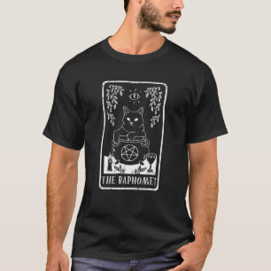 Camiseta Gato de Bruxa Baphomet Cartão Arot Pagão Goblincor