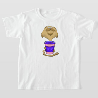 Camiseta Gato De Café De Cabeça Grande