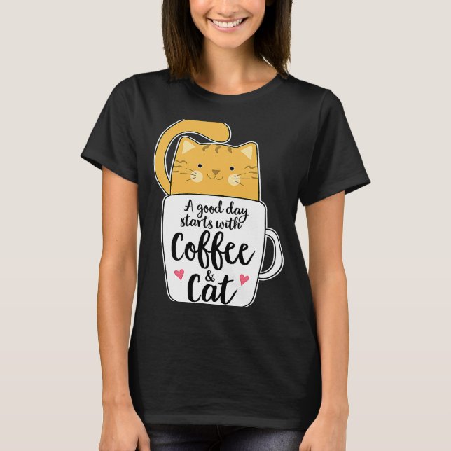 Camiseta Gato de Café Laranja Gato de Mata (Frente)