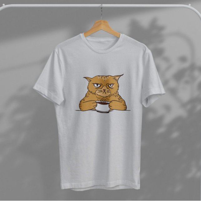 Camiseta Gato de café rabugento (Criador carregado)