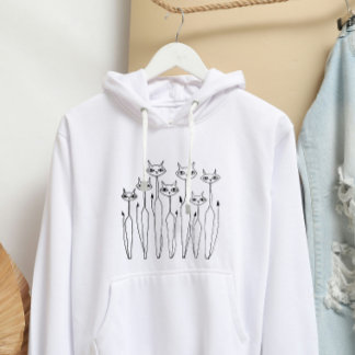 Camiseta Gato de capuz, de uso feminino