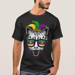 Camiseta Gato de Carnaval Miau Gatinho New Orleans Homens &