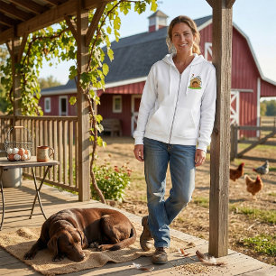 Camiseta Gato de Cartoon Engraçado e Galinha no Cachorro