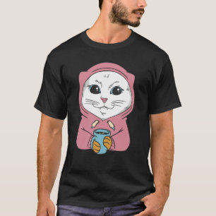 Camiseta Gato De Casca Branco Principal Para Gatos De Gato