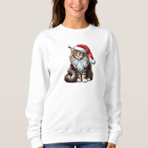 Camiseta Gato de casulo de Natal Maine, Papais noeis Gato d
