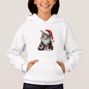 Camiseta Gato de casulo de Natal Maine, Papais noeis Gato d