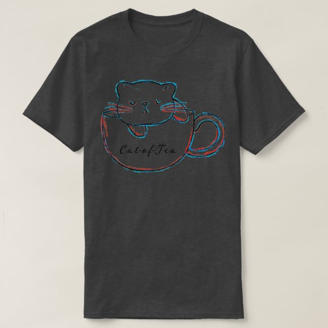 Camiseta Gato De Chá (Frente do Design)