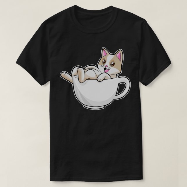 Camiseta Gato de chá (Frente do Design)