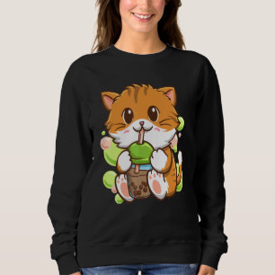 Camiseta Gato de Chá de Bolhas Bebedor de Chá de Boba Bolas