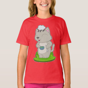 Camiseta Gato de Chef Bowl Cook
