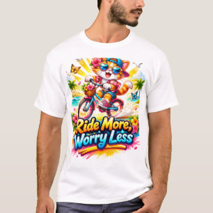 Camiseta Gato de Ciclismo de Verão – Pedale Mais, Preocupe