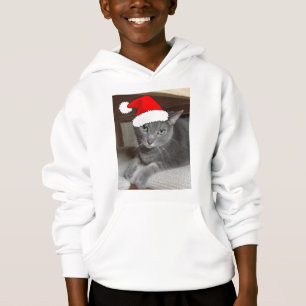 Camiseta Gato de Cinza Azul Russo Natal
