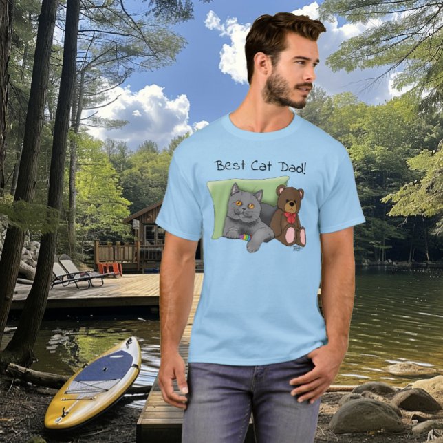 Camiseta Gato de Cinza dia de os pais (Criador carregado)