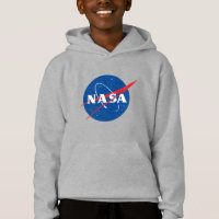 Gato de Cinza (XS-XL) Iconic NASA Kids' Moon Hoodi