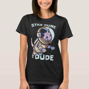 Camiseta Gato de Citação Espacial Astronauta Cosmonauta