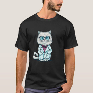Camiseta Gato de conhecimento legal com Fantasia de Ciência