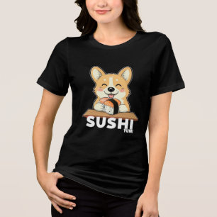 Camiseta Gato de Corgi Gelado - Design de Comida Kawaii