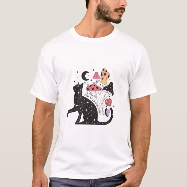 Camiseta Gato de Criança da Lua Selvagem (Frente)