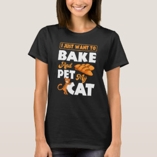 Camiseta Gato De Culinária Da Padaria De Cozinheiros De Pas