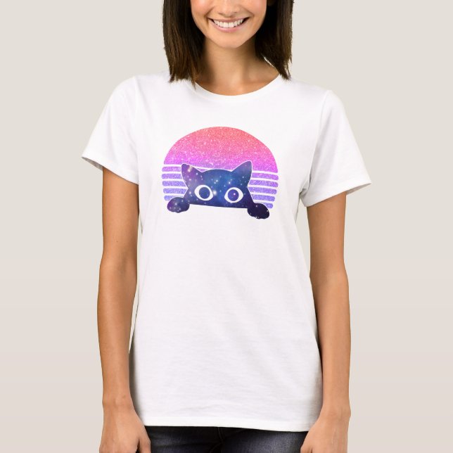 Camiseta Gato de Cuta de Pêssego Retroativo (Frente)