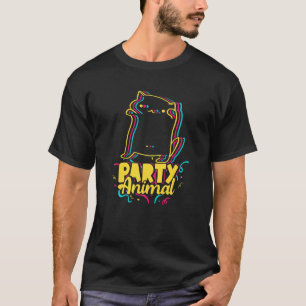Camiseta Gato de Dança Disco Animal de Festa Meme