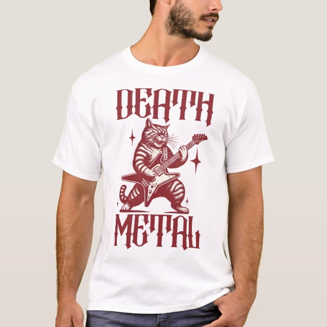 Camiseta Gato de Death Metal (Frente)