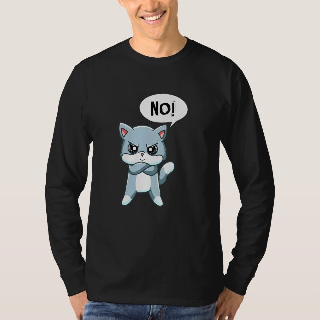 Camiseta Gato de declaração irado (Frente)
