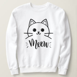 Camiseta Gato de desenho animado engraçado em vetor. Impres