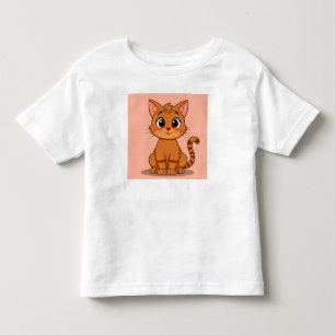 Camiseta Gato de desenho animado fofo