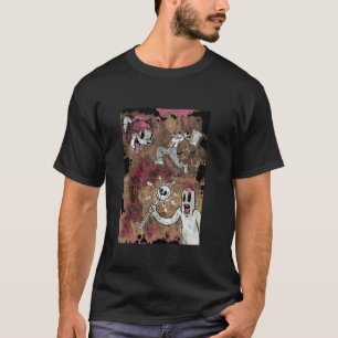 Camiseta Gato de Desenho Rosa Saucer Voador Roswell Área 51