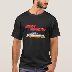 Camiseta Gato de Destruição de Diecast em Carro Esportivo d